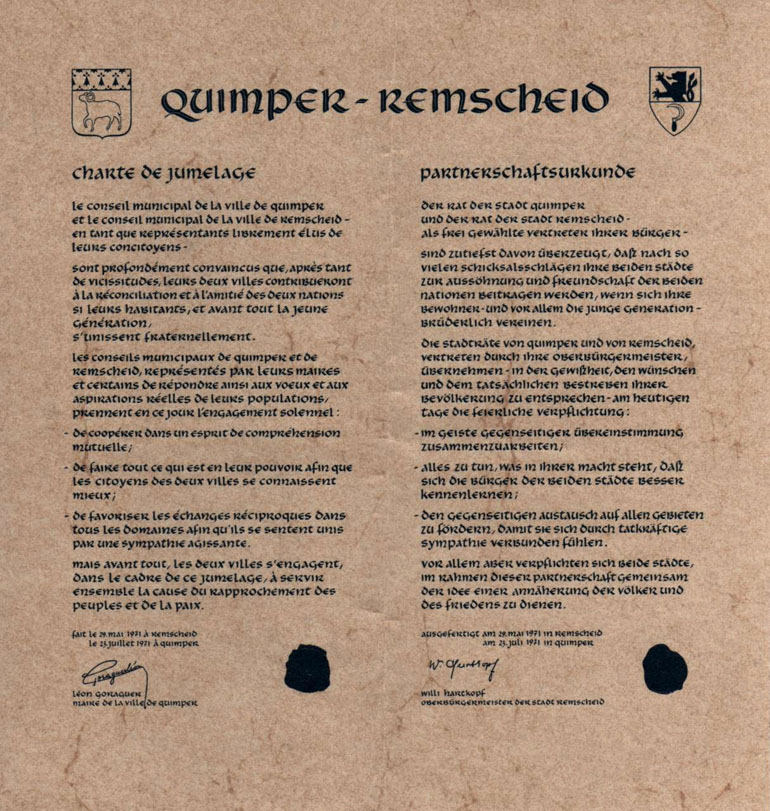 Charte de Jumelage